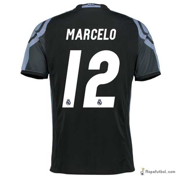 Camiseta Real Madrid Replica Tercera Ropa Marcelo 2016/17 Negro